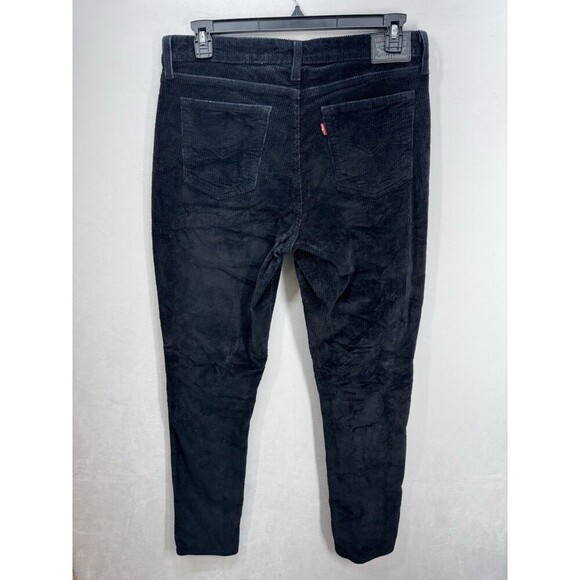Levis 721 Corduroy Jeans Women's 33x30 Black Skinny High Rise Stretch Pants EUC - Picture 4 of 11
